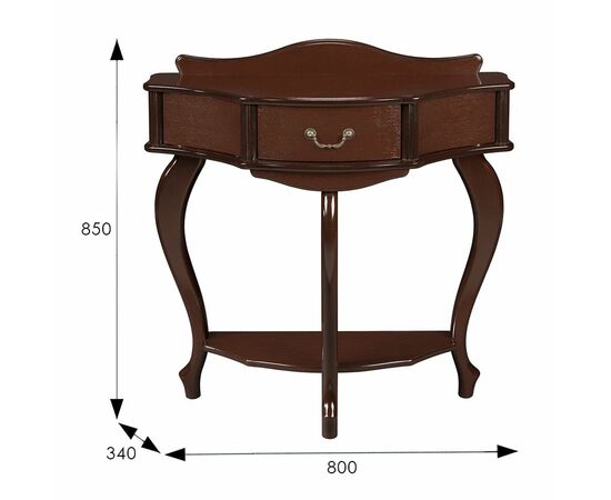 Консоль Джульетта орех Л, изображение 3 | Интернет магазин мебели и декора LifeDekor
