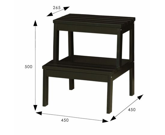 Лесенка-стремянка венге, изображение 2 | Интернет магазин мебели и декора LifeDekor