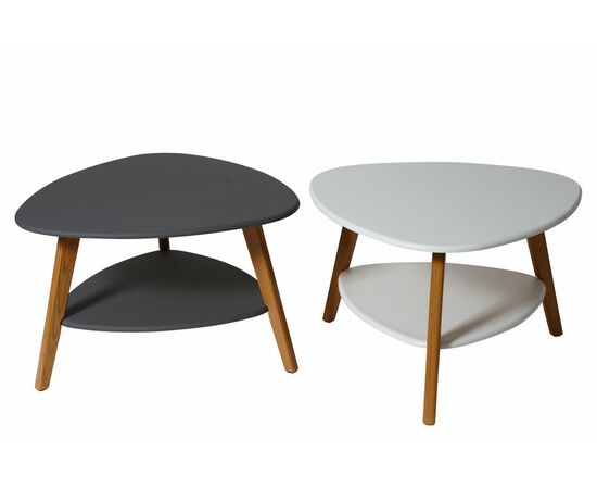 Стол журнальный Бруклин белый/дуб светлый, изображение 2 | Интернет магазин мебели и декора LifeDekor