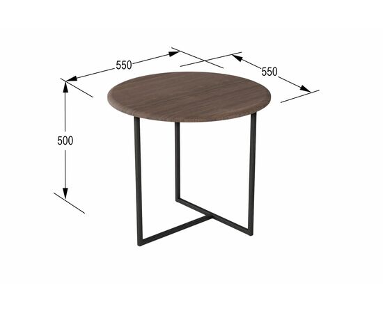 Стол журнальный Альбано акация/чёрный, изображение 2 | Интернет магазин мебели и декора LifeDekor