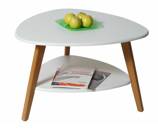 Стол журнальный Бруклин белый/дуб светлый, изображение 4 | Интернет магазин мебели и декора LifeDekor