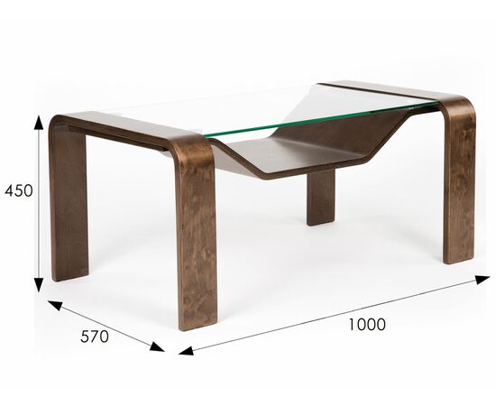 Стол журнальный Гурон 1 орех, изображение 2 | Интернет магазин мебели и декора LifeDekor