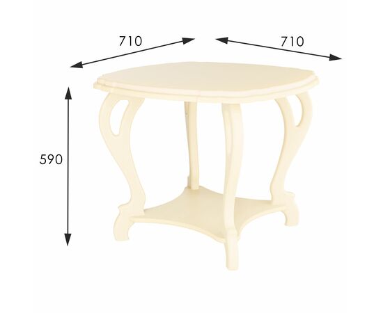 Стол журнальный Кофейный П дуб шампань Л, изображение 2 | Интернет магазин мебели и декора LifeDekor