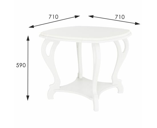 Стол журнальный Кофейный П молочный дуб Л, изображение 3 | Интернет магазин мебели и декора LifeDekor