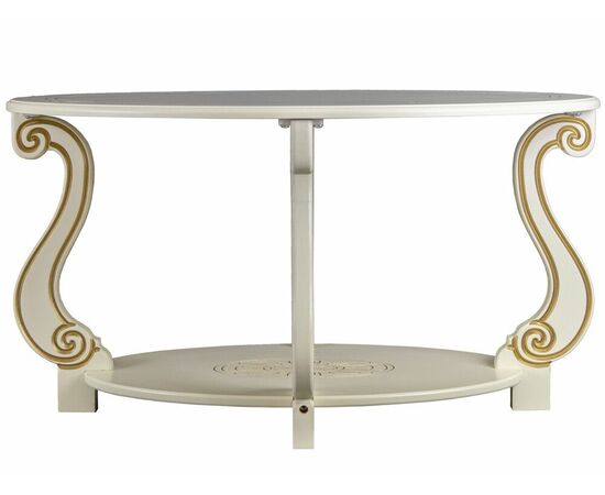 Стол журнальный Овация (М) слоновая кость/золото, изображение 2 | Интернет магазин мебели и декора LifeDekor