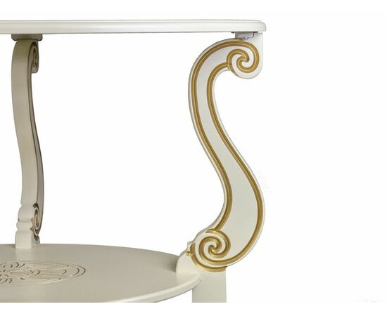 Стол журнальный Овация (М) слоновая кость/золото, изображение 5 | Интернет магазин мебели и декора LifeDekor