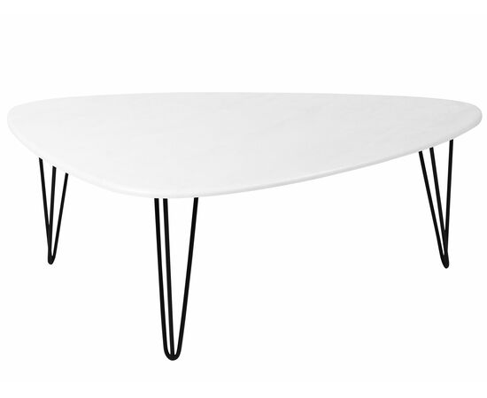 Стол журнальный Престон белый бетон/черный, изображение 2 | Интернет магазин мебели и декора LifeDekor