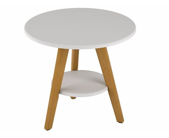 Стол журнальный ХОГ белый/дуб светлый, изображение 5 | Интернет магазин мебели и декора LifeDekor