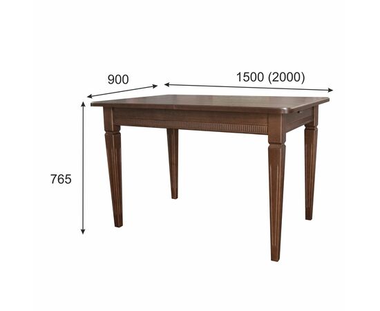 Стол обеденный Васко В 87Н орех 150/200*90, изображение 2 | Интернет магазин мебели и декора LifeDekor