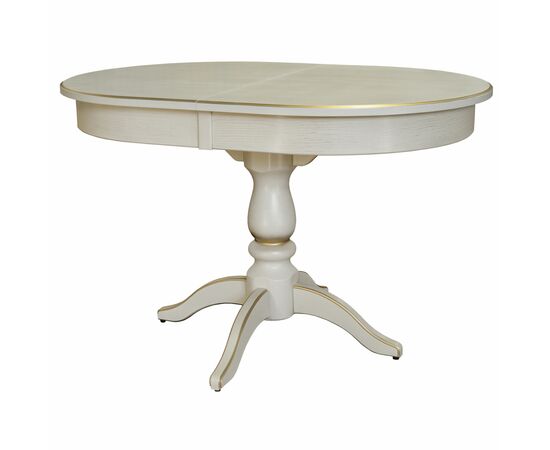 Стол обеденный Тарун 4 раздвижной слоновая кость/золото 120/160*84, изображение 3 | Интернет магазин мебели и декора LifeDekor