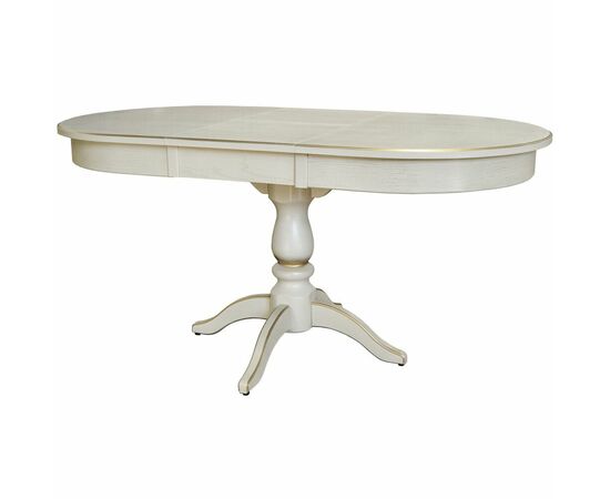 Стол обеденный Тарун 4 раздвижной слоновая кость/золото 120/160*84, изображение 6 | Интернет магазин мебели и декора LifeDekor