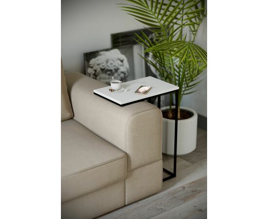 Стол придиванный Агами белый/чёрный, изображение 3 | Интернет магазин мебели и декора LifeDekor