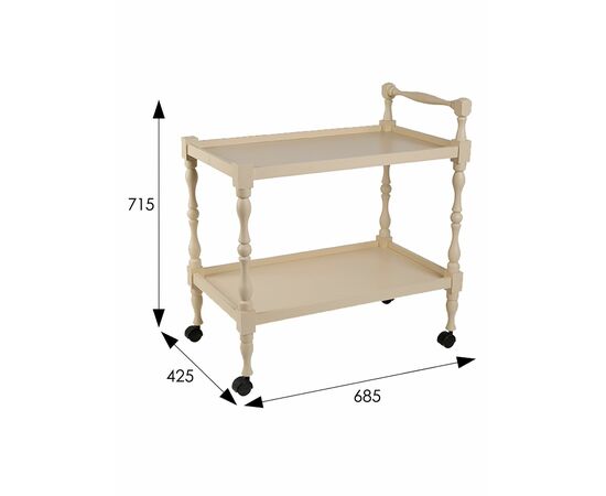 Стол сервировочный Бридж слоновая кость, изображение 3 | Интернет магазин мебели и декора LifeDekor