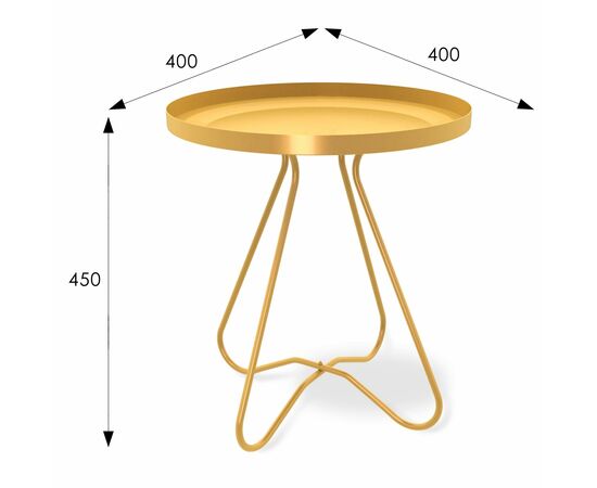 Столик журнальный SHT-CT3 золото, изображение 3 | Интернет магазин мебели и декора LifeDekor