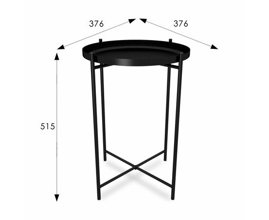 Столик журнальный SHT-CT8 чёрный муар, изображение 6 | Интернет магазин мебели и декора LifeDekor