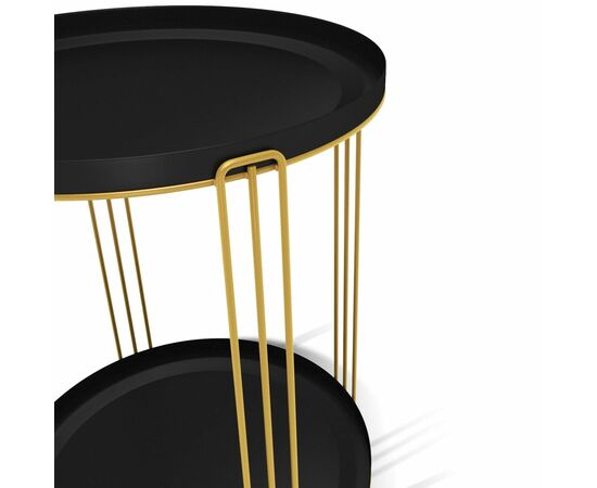 Столик журнальный SHT-CT31 золото/черный муар, изображение 3 | Интернет магазин мебели и декора LifeDekor
