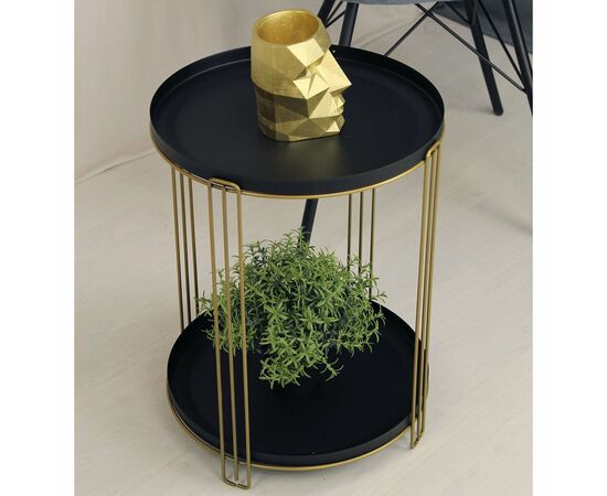 Столик журнальный SHT-CT31 золото/черный муар, изображение 7 | Интернет магазин мебели и декора LifeDekor