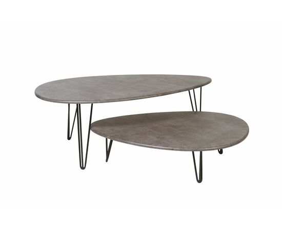 Стол журнальный Дадли серый бетон/чёрный, изображение 3 | Интернет магазин мебели и декора LifeDekor