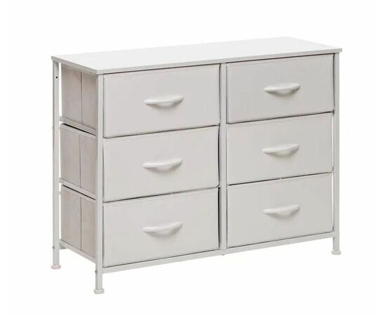 Комод "Линкс" 6 ящиков (каркас Белый / ящики Белый) | Интернет магазин мебели и декора LifeDekor