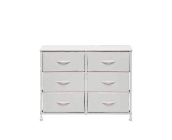 Комод "Линкс" 6 ящиков (каркас Белый / ящики Белый), изображение 2 | Интернет магазин мебели и декора LifeDekor