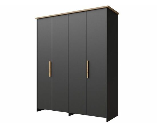Шкаф «Скандинавия 4Д» КМК 0905.8, Антрацит/ Дуб Наварра, изображение 2 | Интернет магазин мебели и декора LifeDekor