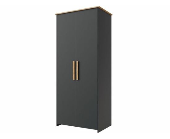 Шкаф «Скандинавия 2Д» КМК 0905.6, Антрацит/ дуб наварра | Интернет магазин мебели и декора LifeDekor