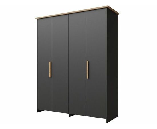 Шкаф «Скандинавия 4Д» КМК 0905.8, Антрацит/ Дуб Наварра | Интернет магазин мебели и декора LifeDekor