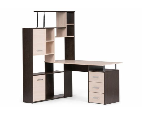 Стол КС-15 венге / дуб молочный левый | Интернет магазин мебели и декора LifeDekor