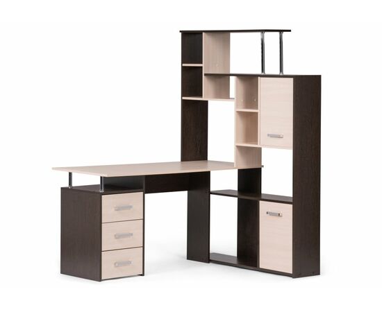 Стол КС-15 венге / дуб молочный правый | Интернет магазин мебели и декора LifeDekor