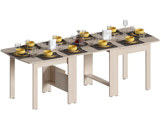 Стол деревянный обеденный раздвижной СтК7 дуб молочный | Интернет магазин мебели и декора LifeDekor