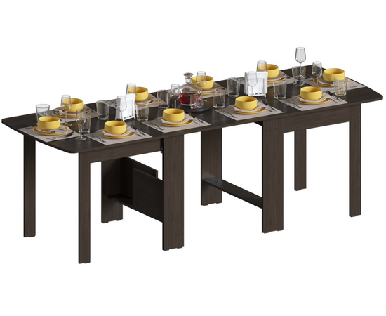 Стол деревянный обеденный раздвижной СтК7 венге | Интернет магазин мебели и декора LifeDekor