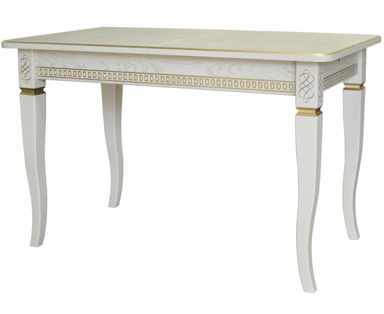 Стол обеденный Фидея 3 слоновая кость/золото 120/160*70, изображение 4 | Интернет магазин мебели и декора LifeDekor