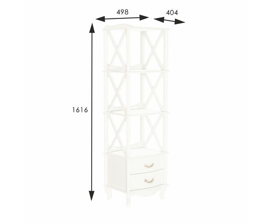 Этажерка Джульетта 3 уровня, молочный дуб Л | Интернет магазин мебели и декора LifeDekor