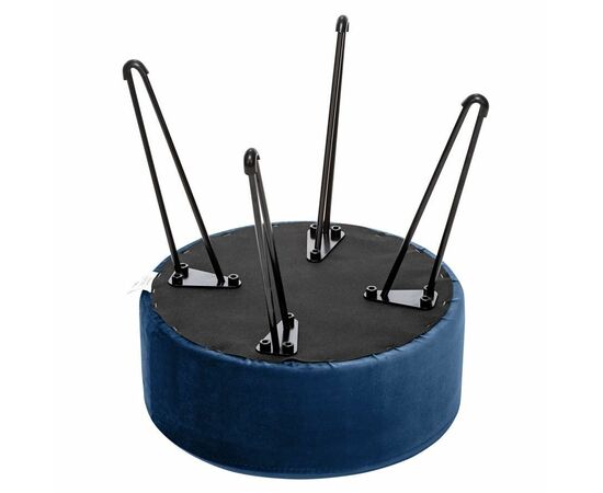 Пуф Кома (ткань велюр Дарк Блю), изображение 5 | Интернет магазин мебели и декора LifeDekor