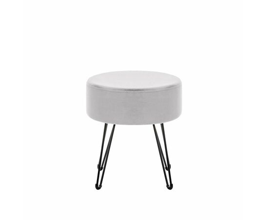 Пуф Кома (ткань велюр Светло-серый), изображение 2 | Интернет магазин мебели и декора LifeDekor