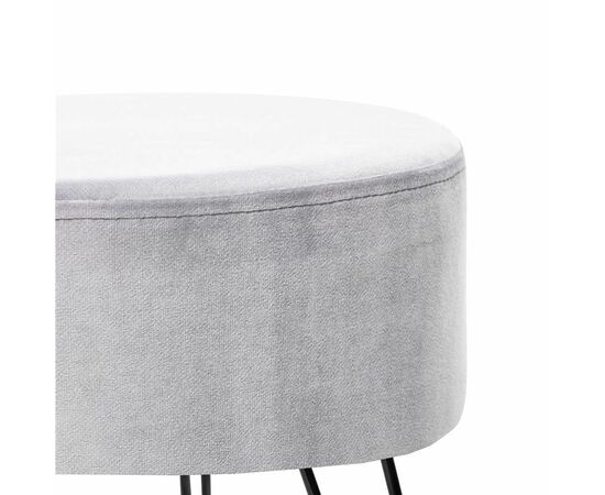 Пуф Кома (ткань велюр Светло-серый), изображение 4 | Интернет магазин мебели и декора LifeDekor