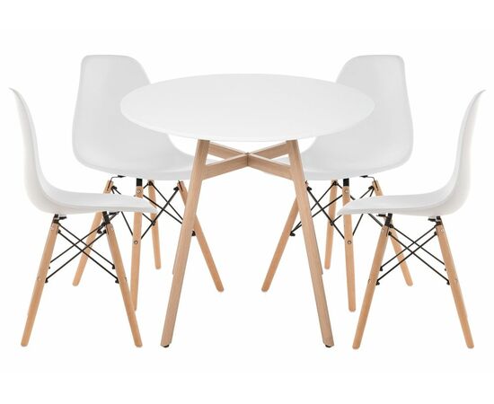 Обеденная группа Гуанора 90 white / wood | Интернет магазин мебели и декора LifeDekor