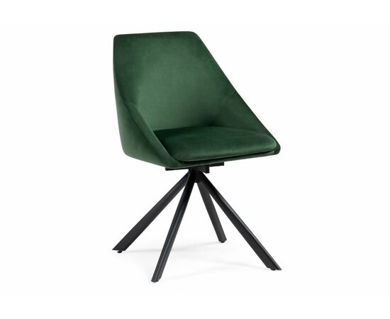 Стул Окленд крутящийся темно-зеленый / черный | Интернет магазин мебели и декора LifeDekor