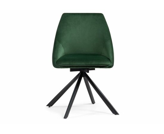 Стул Окленд крутящийся темно-зеленый / черный, изображение 2 | Интернет магазин мебели и декора LifeDekor