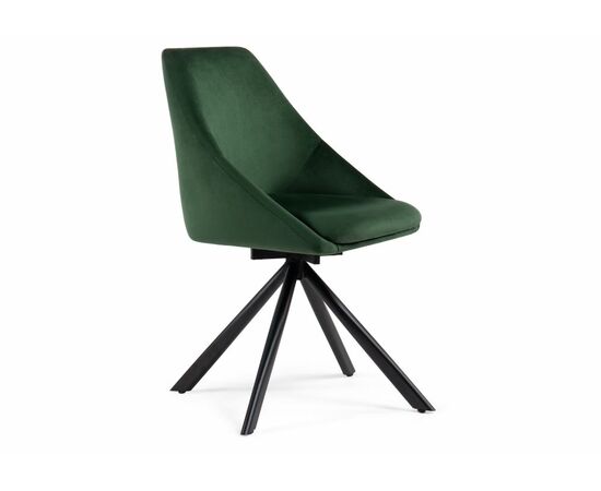 Стул Окленд крутящийся темно-зеленый / черный, изображение 3 | Интернет магазин мебели и декора LifeDekor