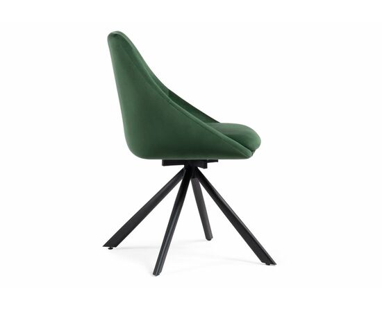 Стул Окленд крутящийся темно-зеленый / черный, изображение 4 | Интернет магазин мебели и декора LifeDekor