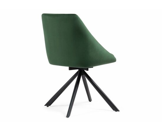 Стул Окленд крутящийся темно-зеленый / черный, изображение 5 | Интернет магазин мебели и декора LifeDekor