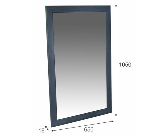 Зеркало навесное Берже 24-105 серый графит 105 см х 65 см, изображение 6 | Интернет магазин мебели и декора LifeDekor