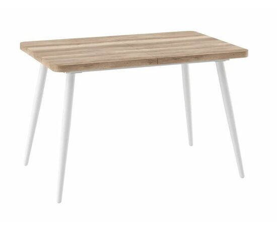 БОРГ RADIAL-120(160)х80стол раздвижной, Дуб каньон/Белый | Интернет магазин мебели и декора LifeDekor