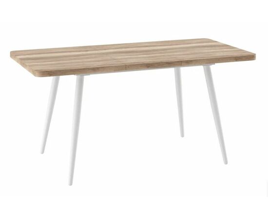 БОРГ RADIAL-120(160)х80стол раздвижной, Дуб каньон/Белый, изображение 2 | Интернет магазин мебели и декора LifeDekor