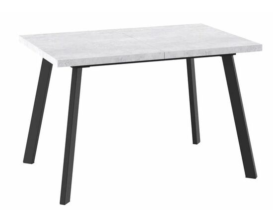 Стол раздвижной БОРГ-140(180)х85  Серый сланец/Чёрный | Интернет магазин мебели и декора LifeDekor