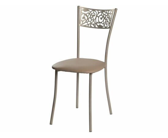 Стул Эрго ДП2-29, кожзам Линкольн беж, каркас белый антик, изображение 2 | Интернет магазин мебели и декора LifeDekor