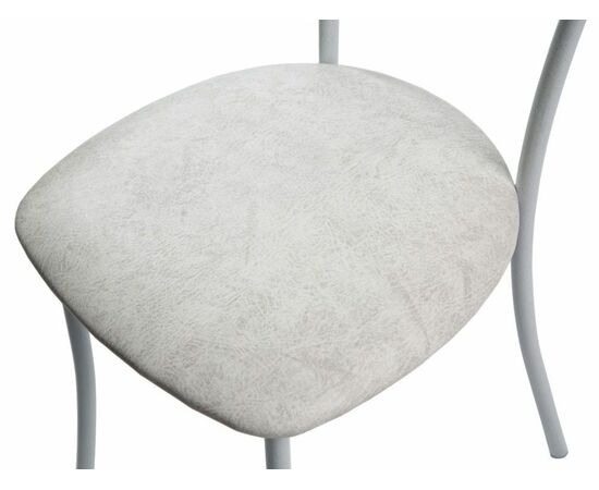 Стул Кемпер ДП2-05, кожзам Серый мрамор, каркас белый мрамор, изображение 4 | Интернет магазин мебели и декора LifeDekor