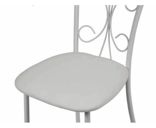 Стул Неаполь ДП2-16, кожзам Линкольн белый, каркас белый матовый, изображение 4 | Интернет магазин мебели и декора LifeDekor