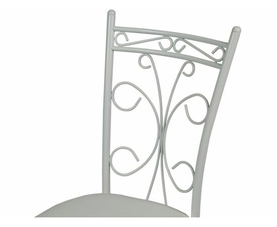 Стул Неаполь ДП2-16, кожзам Линкольн белый, каркас белый матовый, изображение 5 | Интернет магазин мебели и декора LifeDekor